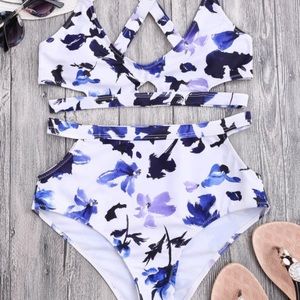 High waisted cutout bikini